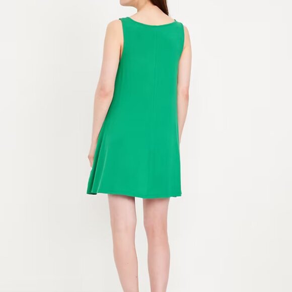NWT Old Navy Women's Sleeveless Mini Green Swing Dress XS Tall - Picture 3 of 8